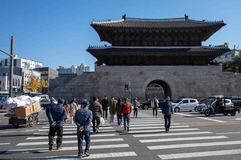 Korea twice in one year - November 2022 - The Dongdaemun gate, I am sure I have taken a photo of it before. It is part of the Seoul city wall, bits of it remain in a few spots, but nothing lik
