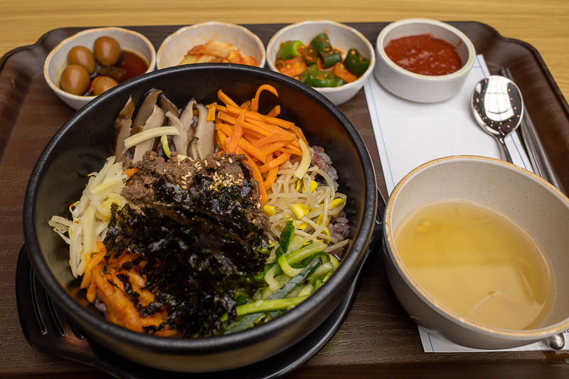 Korea-Seoul-Yeouido-Bibimbap - Now I just said that basement food trucks were great. You order from a touch screen which selects from all the food trucks, I am fine with that. But y