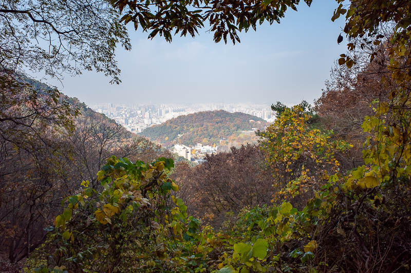 Korea twice in one year - November 2022 - I did not think there would be many views at all today as I was planning to stay down low in the valleys, so here is an early view of Gwangju. It is c