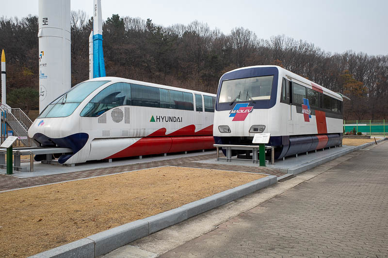 Korea-Daejeon-Museum - Time to ride the maglev. There is an actual operating maglev at Incheon airport, it is slow and only a short ride to the convention centre.