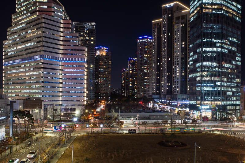 Korea-Seoul-Yongsan - If you want, you can go out on a ledge and take a long exposure by perching your camera on a glass screen.