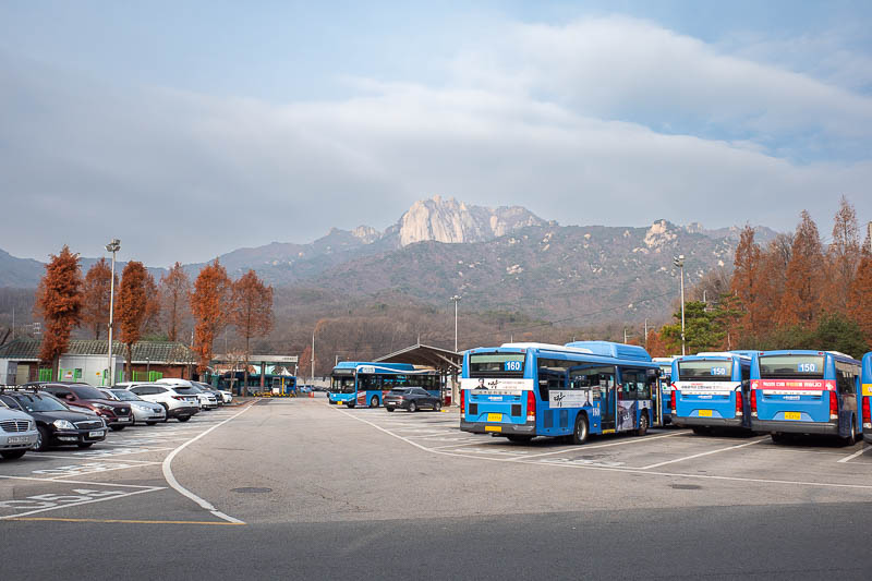 Korea twice in one year - November 2022 - There is Dobongsan, in all it's rocky massif glory. It is part of Bukhansan national park to the north of Seoul. Dobongsan is in the northern part of 