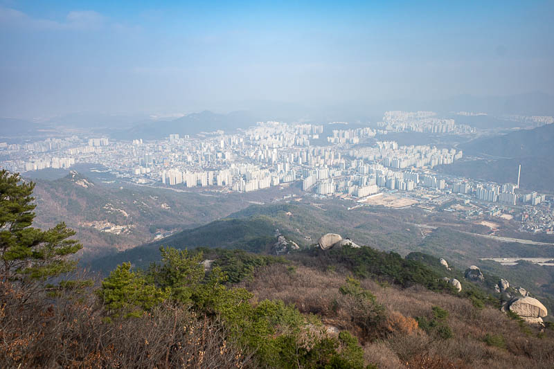 Korea-Seoul-Hiking-Dobongsan - Northern Seoul beyond the divide.