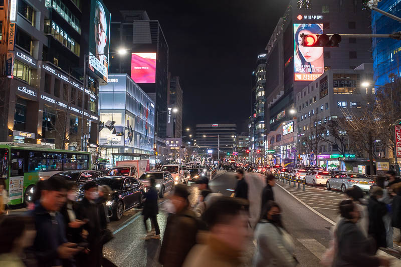 Korea twice in one year - November 2022 - Street scene at one of the women's university areas.