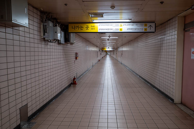 Korea-Seoul-Olympics - Occasionally, rather than waiting for the traffic lights, it is quicker to descend under the intersection, and marvel at the long tunnel you have comp
