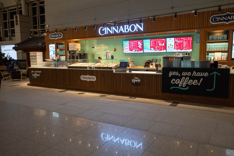 Korea-Seoul-Incheon-Airport - Cinnabon was an option. If I am not mistaken the only place I have ever actually had one was in Abu Dhabi airport.