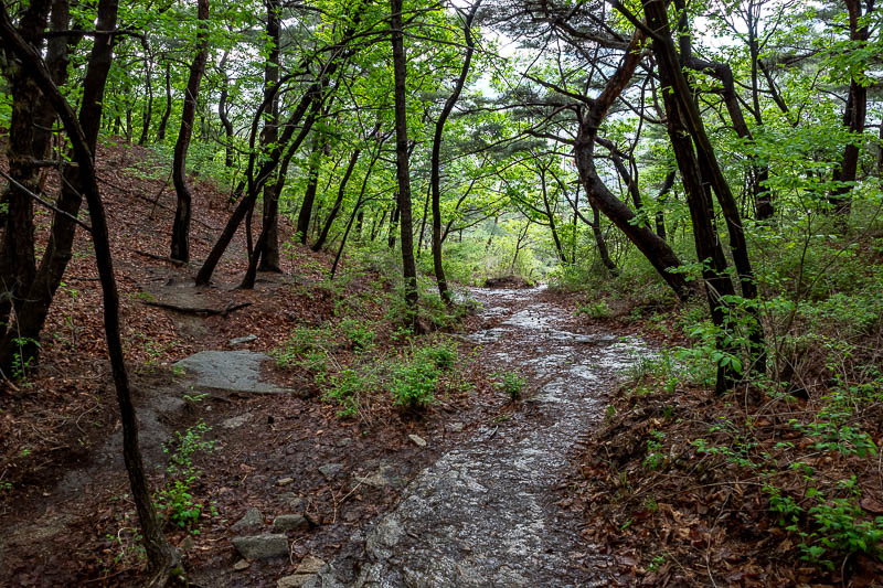 Korea-Seoul-Hiking-Buramsan - This was really the only slippery part of today's journey.
