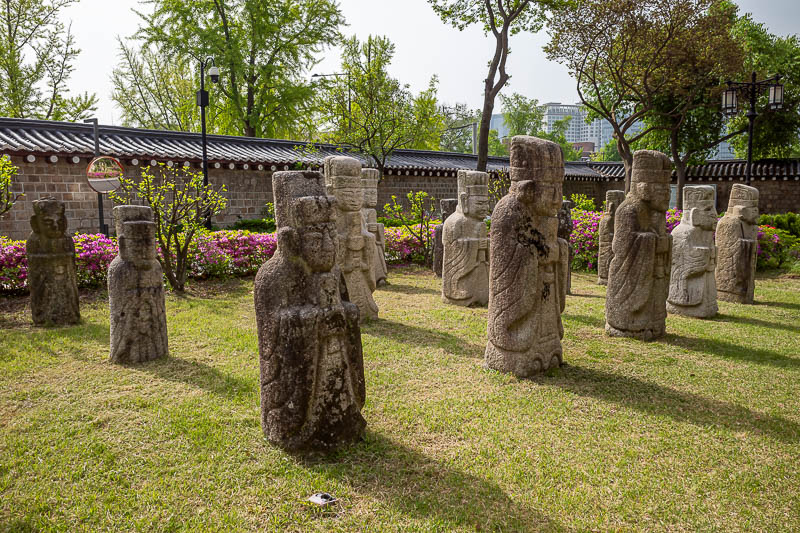 More of the same of Korea - March and April 2024 - Now for some folk culture park, first some presumably fake pre history grave markers.