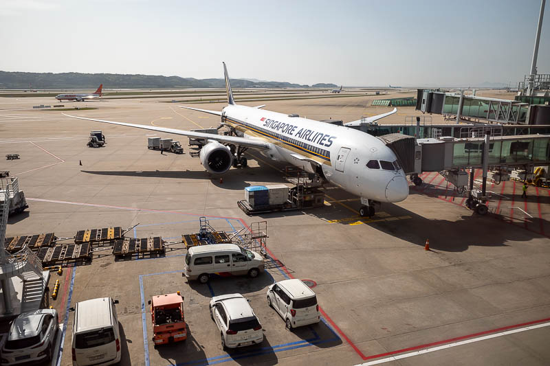 Korea-Seoul-Singapore-Airport - My plane that took me to Singapore, an A350. I think the leg to Australia is a noisy old 777.
