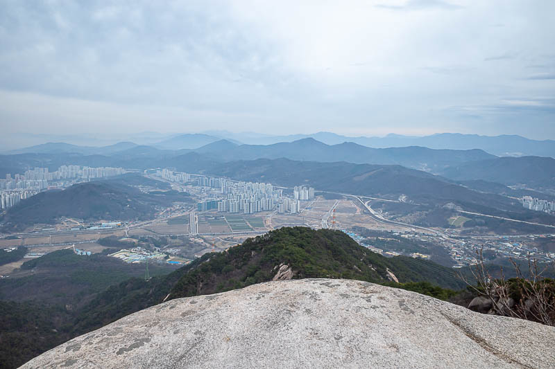More of the same of Korea - March and April 2024 - View from the next peak, which I assume is Dojeongbong, looking further away from Seoul.