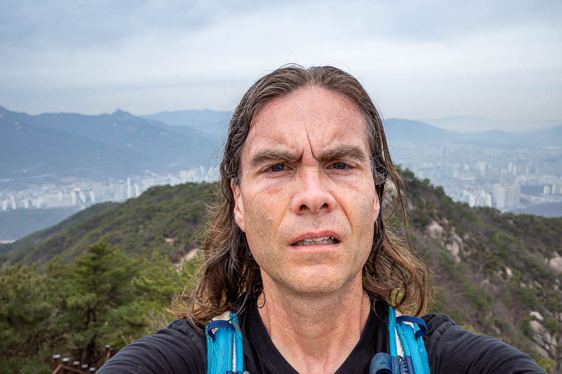 More of the same of Korea - March and April 2024 - My big fat head. Not too sweaty today due to the lack of sun.