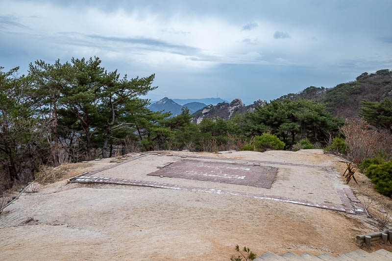 More of the same of Korea - March and April 2024 - Today's helicopter landing pad. These are strategically placed so that North Korea can easily land troops on every mountain surrounding Seoul and take
