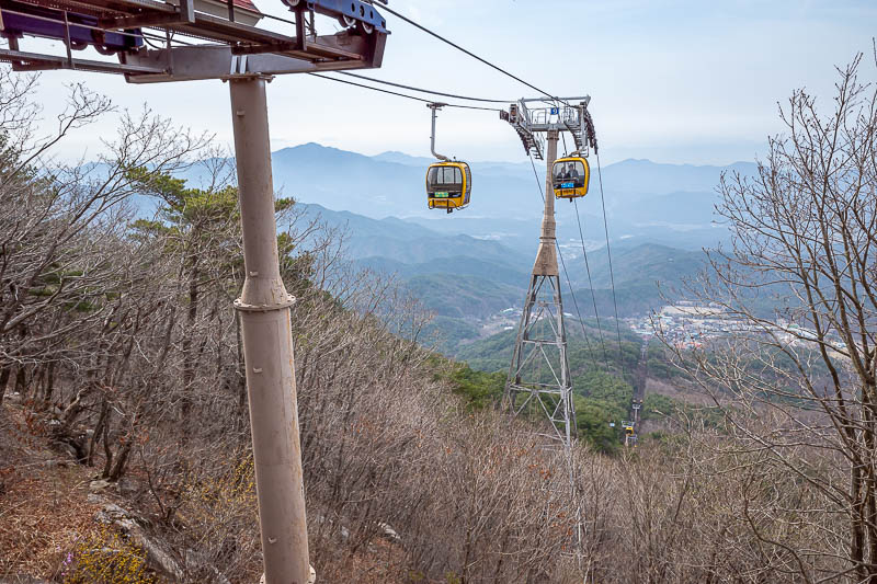 More of the same of Korea - March and April 2024 - Here is the cable car. I threw stones at it.