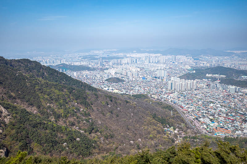 Korea-Daegu-Apsan - Now for 3 shots of the view from here, of the terrible pollution. First up, the left view.