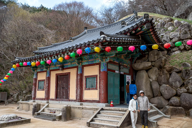 More of the same of Korea - March and April 2024 - This is it! It goes back into the hill for maybe 30 or 40 metres, and you can go in and look at 100 or so people praying in front of it, but there are