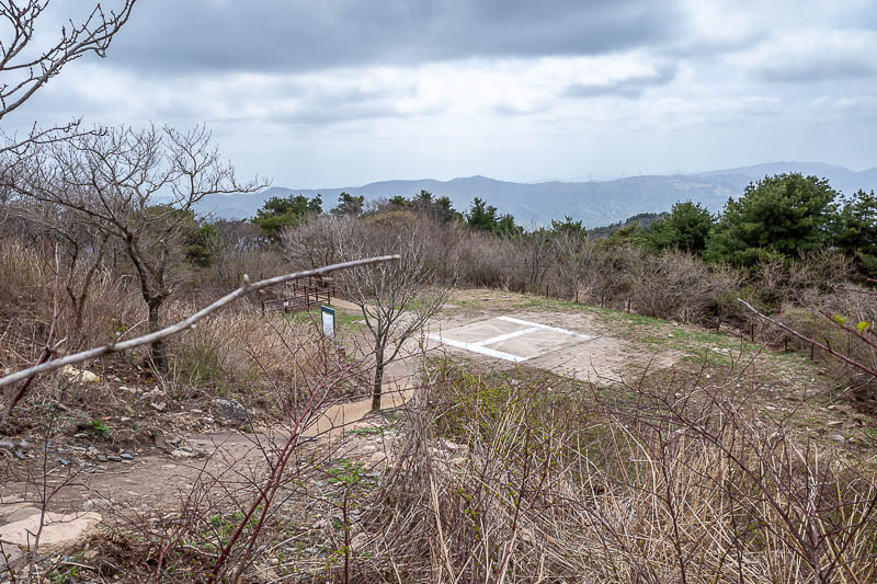 More of the same of Korea - March and April 2024 - Today's helicopter landing pad. They would really struggle to land in the wind today. It was windy enough that taking photos was difficult, so no self