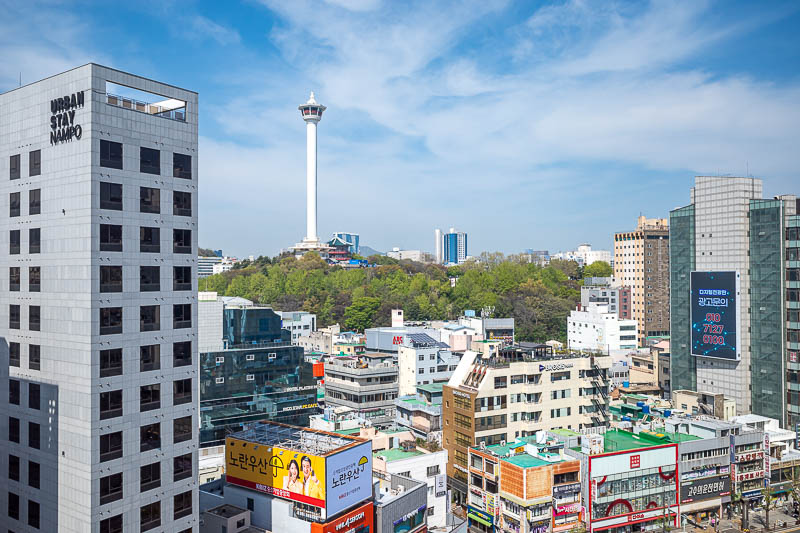 More of the same of Korea - March and April 2024 - And view number 2, which incorporates the Busan tower. Most Korean cities have one of these towers. I have no idea where I am going tonight yet, they 