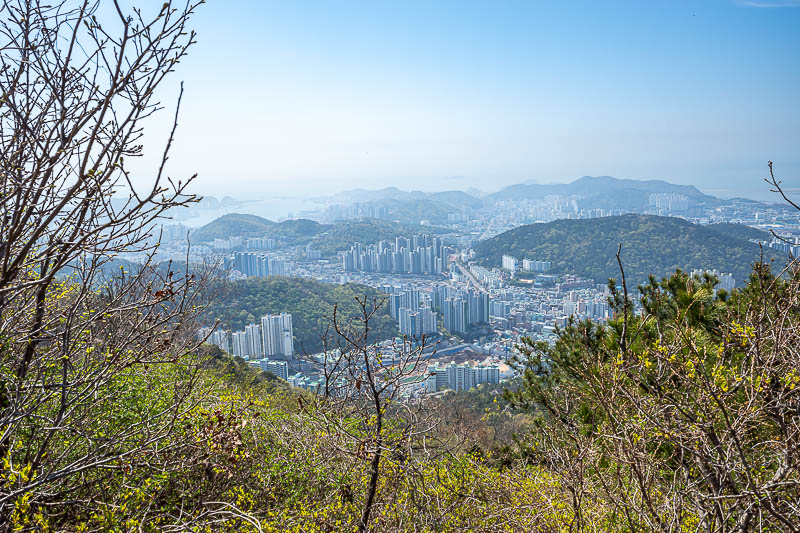 Korea-Busan-Hiking-Seunghaksan - Quite a bit of pollution today, but still great views.