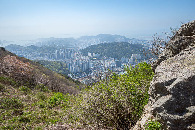 Korea-Busan-Hiking-Seunghaksan - Sometimes I like to incorporate rocks into my view shots.