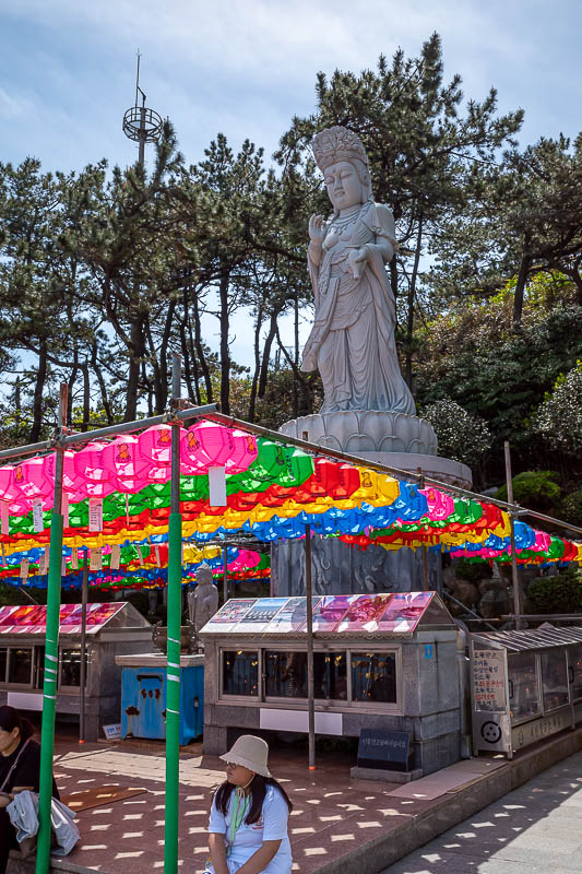 Korea-Busan-Haedong-Temple - A statue.
