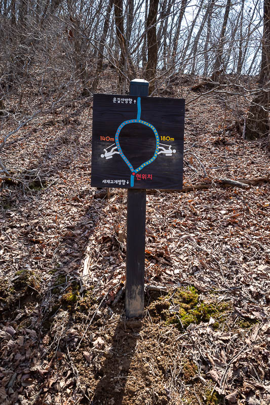 More of the same of Korea - March and April 2024 - This style of sign is very useful. If you come to a fork in the trail you probably need to check your map, unless it is explained like this. Obviously