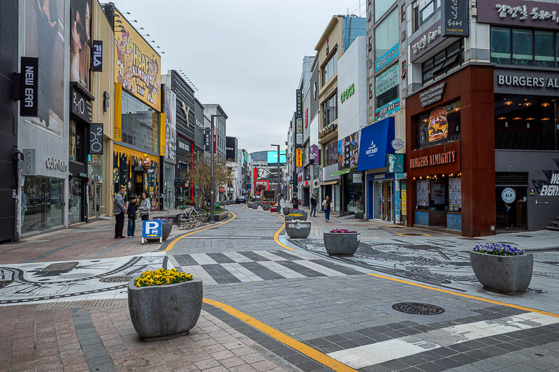More of the same of Korea - March and April 2024 - Just another nice street in Nanpo, drops of rain were starting to fall, time to head underground and get the subway to the mega department store exper