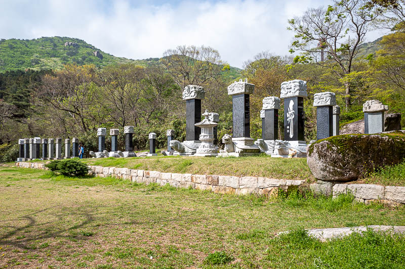Korea-Busan-Hiking-Geumjeong - I am never sure if these are tombstones or not.