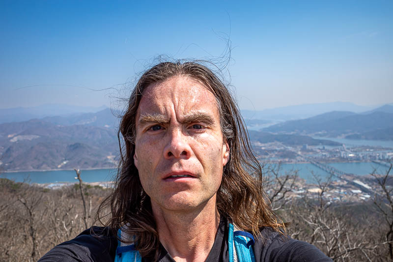 Korea-Seoul-Hiking-Yebongsan - Here I am. This selfie is not as good as the one from yesterday.