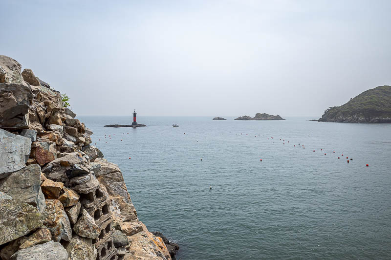 More of the same of Korea - March and April 2024 - There are a few tiny lighthouses around here. And rocks jutting up all over the place. I believe I am standing on an old gun installation.