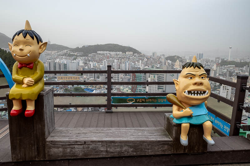 More of the same of Korea - March and April 2024 - There are a lot of characters and cat statues and paintings of goofy things around here. I would say it is all Studio Ghibli inspired, but that might 