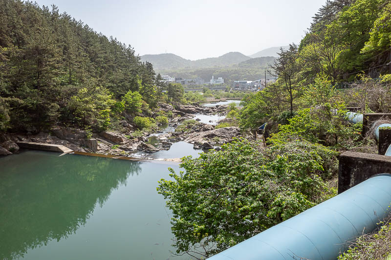 Korea-Busan-Hiking-Hoedong - That is not actually the main dam, strangely I could not get a shot of the main dam, the path veered up into the hills behind trees before there was a