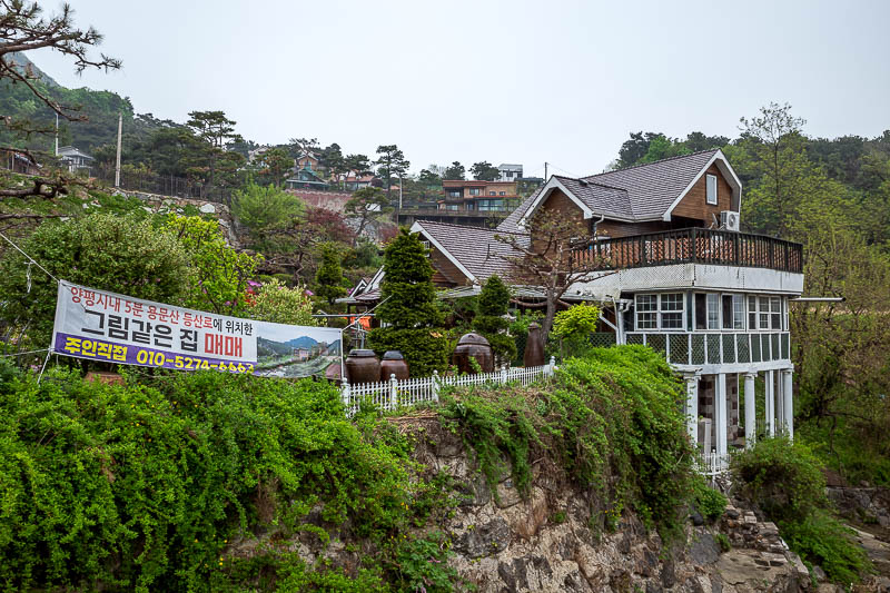 More of the same of Korea - March and April 2024 - The road up to Yongmunsan national forest park is filled with fancy cafes and bakeries.