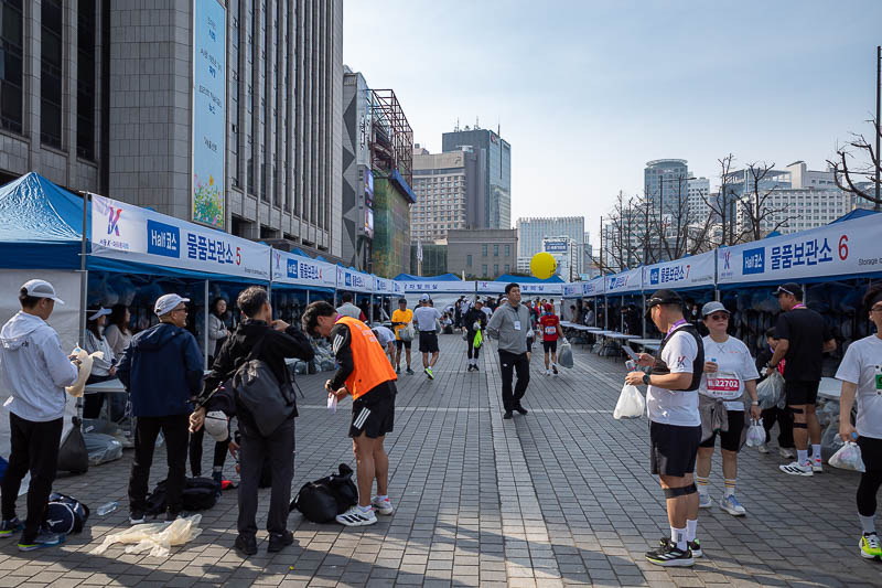 Korea-Seoul-Tomb-Mall - This is some of many tents erected to support the marathon.