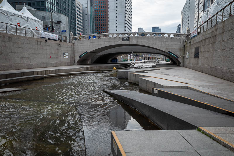 Korea-Seoul-Changwon-Train - Before heading to the train station I took one last stroll along the stream. This is my equivalent to the excitement others feel when they see photos 
