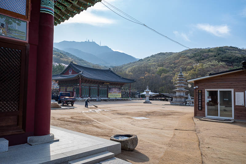 Korea-Changwon-Hiking-Bulmosan - The stone pagoda appears to be the focal point of this facility, although signs say it all dates back to 800AD, none of the buildings appeared particu