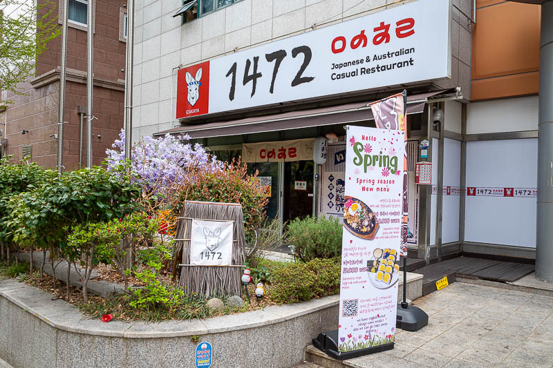 Korea-Changwon-Hiking-Bulmosan - And then as I returned quite early to my hotel, I noticed a new concept in fine dining, Japanese and Australian fusion, complete with a kangaroo dress