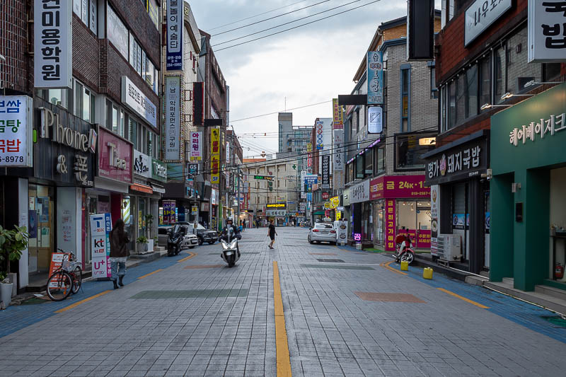 Korea yet again for the 7th time - March and April 2026 - Nearby is another retail area, a few streets like this with different coloured roads which signifies you may be about to get run over while crossing t