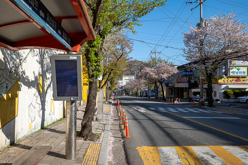 Korea-Changwon-Hiking-Jinhae - This is where I changed buses. I do not really know where it was other than it was right on the edge of a very large industrial area. I only had to wa