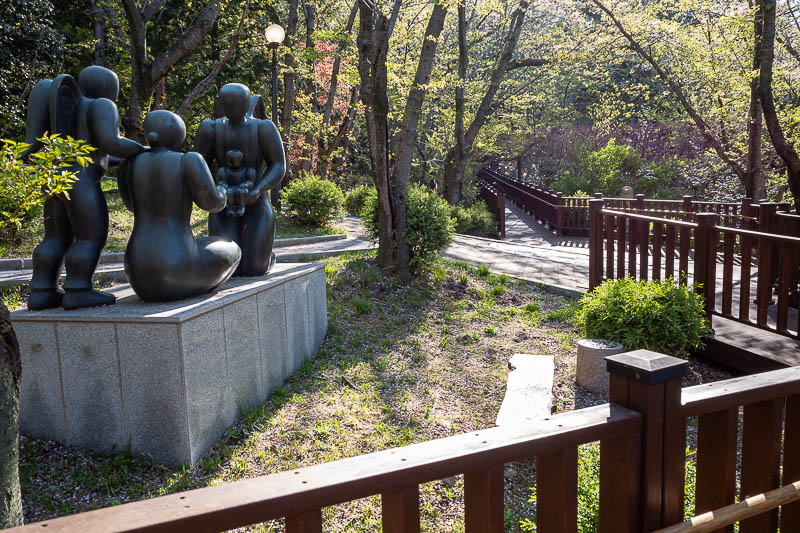 Korea-Changwon-Hiking-Jinhae - My starting point on the map is labelled either Jinhae civic centre or just 'rest stop', however there are a lot of statues and things around, includi