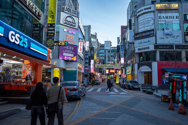 Korea-Daejeon-Dunsan - The nearby streets are a mix of nightclubs, bars, restaurants, and claw machines... so many claw machines, so much money laundering.