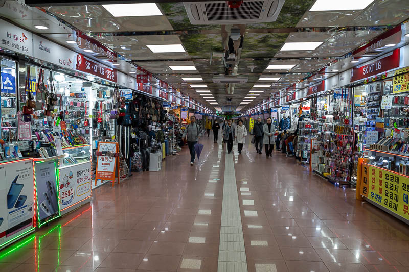 Korea yet again for the 7th time - March and April 2026 - The underground shopping street here is long, but closes quite early.