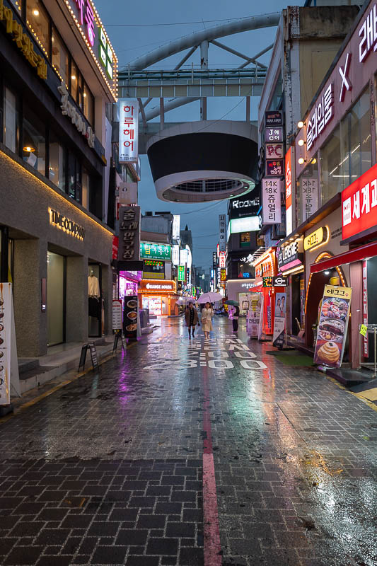 Korea yet again for the 7th time - March and April 2026 - Now for the nightlife and restaurant area near the station, site of the famous sky road...