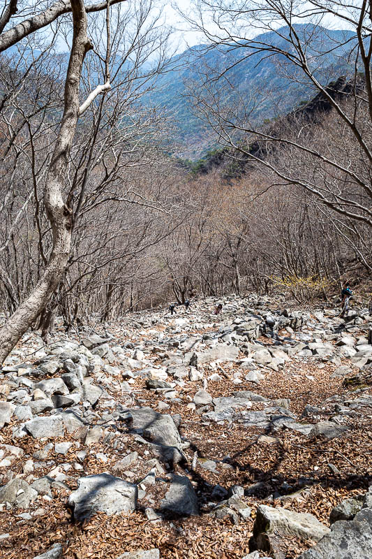 Korea-Daejeon-Hiking-Gyeryongsan - A lot of the way down is very rocky.