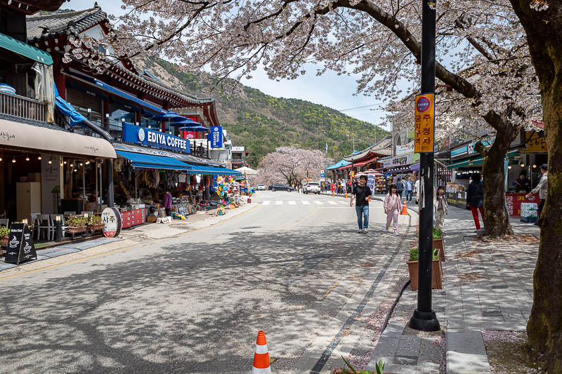 Korea-Daejeon-Hiking-Gyeryongsan - Then just after lunch, back at the cafe area. I boarded a bus almost immediately, it was full, later in the day I may have been waiting in a line as f