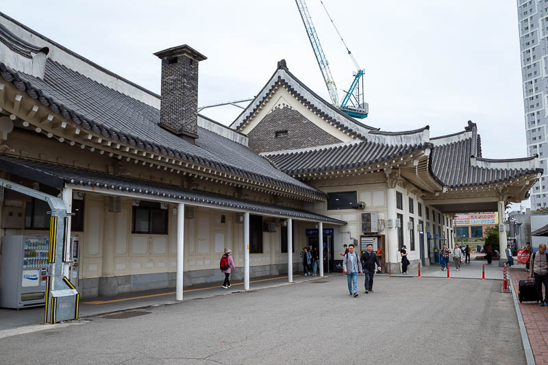 Korea-Jeonju-Seoul-KTX - The Jeonju station is nothing to write home about. But there is a lot of construction going on nearby.