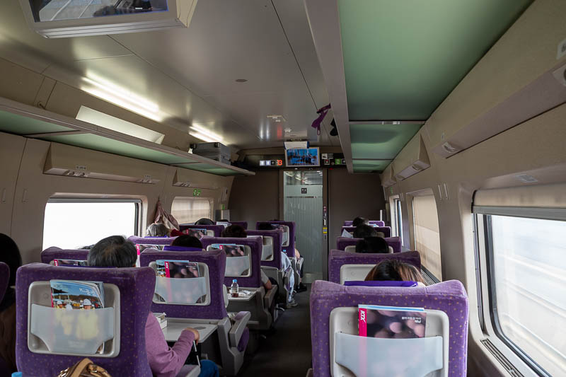 Korea-Jeonju-Seoul-KTX - The inside of the train is the inside of the train. I have the seat on it's own in first class again. No more bullet trains on this trip.