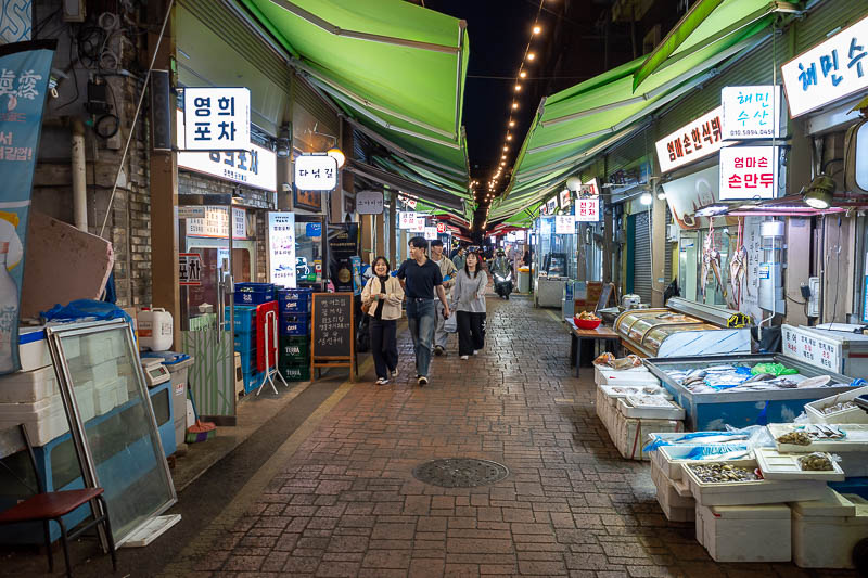Korea-Seoul-River-Poke - The nearby market is bigger than I remember, and still going into the night.