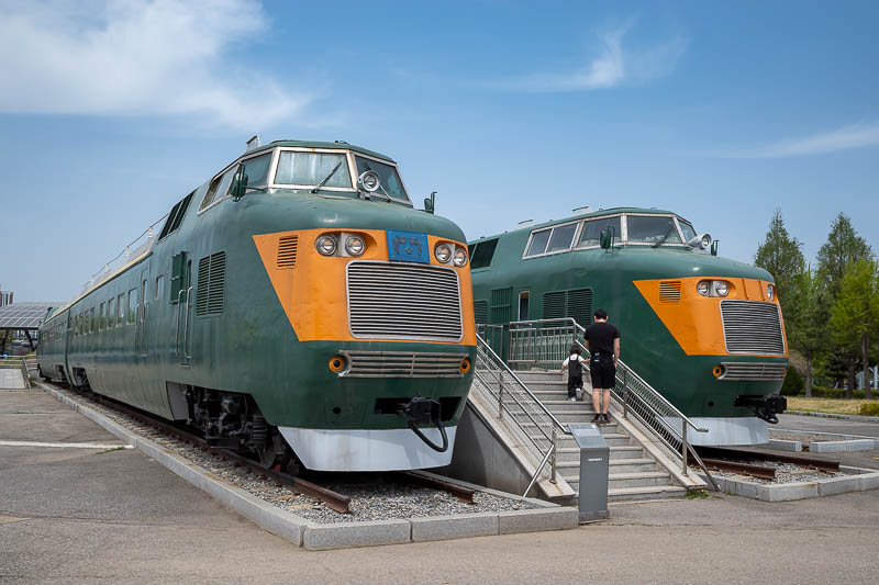 Korea-Seoul-Museum-Market - It is less than $4 to get in. These 2 are probably the star attraction. They may have been the presidents trains, the insides were very opulent, but y