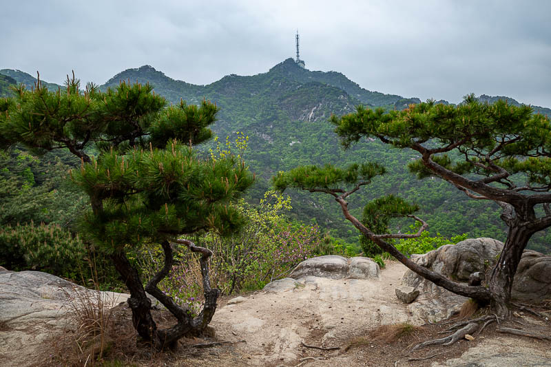 Korea-Seoul-Hiking-Gwanaksan - Getting closer to my destination, but there's still some steep sections to come.