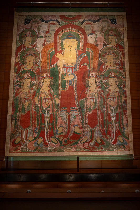 Korea-Seoul-Museum - There is a large section on Buddhist art, this is a huge painting.